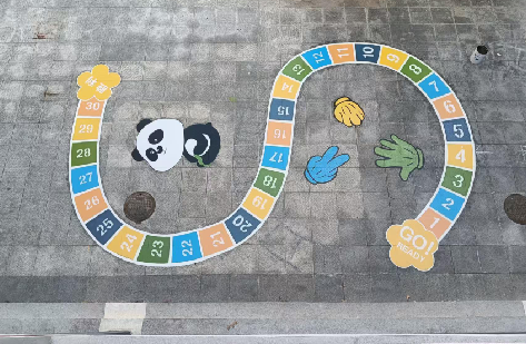 修文地面游戏彩绘