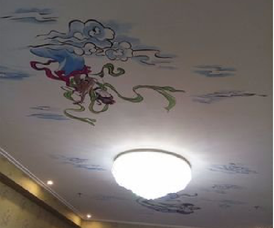 修文如何快速绘制天花板上的手绘墙？