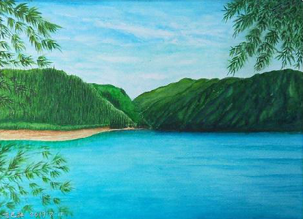 修文在墙绘中，如何绘画绿水青山？