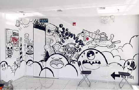 修文手绘墙并非传统涂鸦。